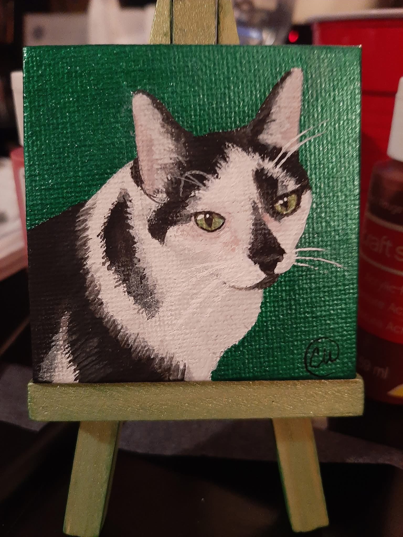 Hand painted Miniature Pet Portrait