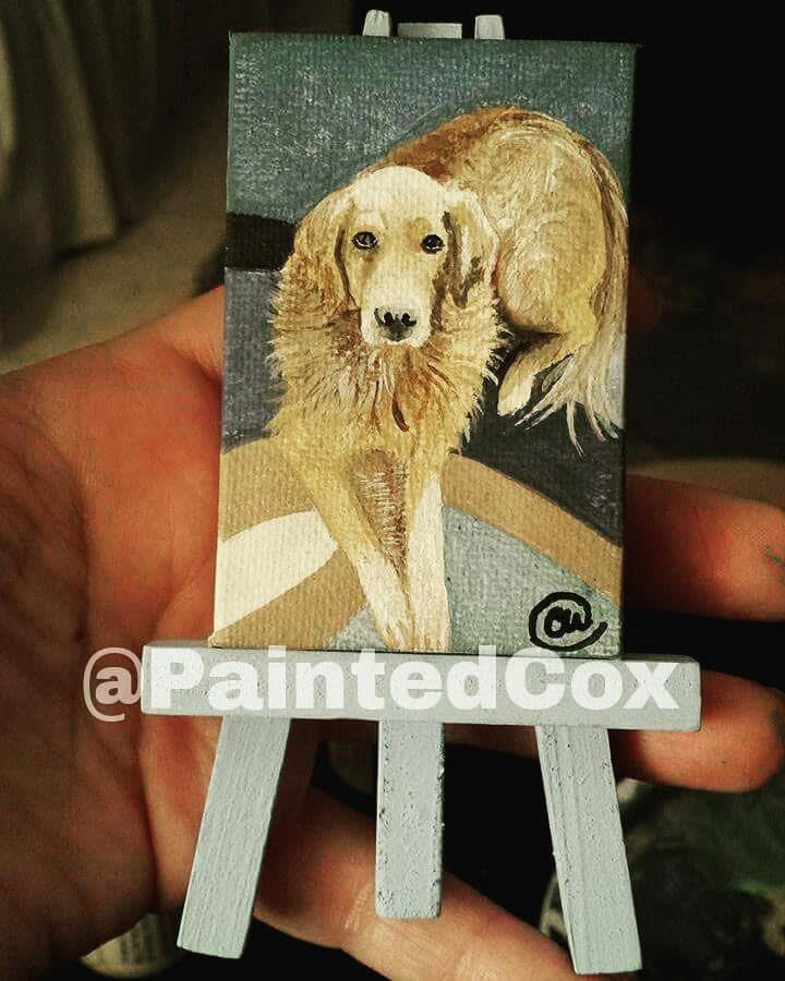 Hand painted Miniature Pet Portrait