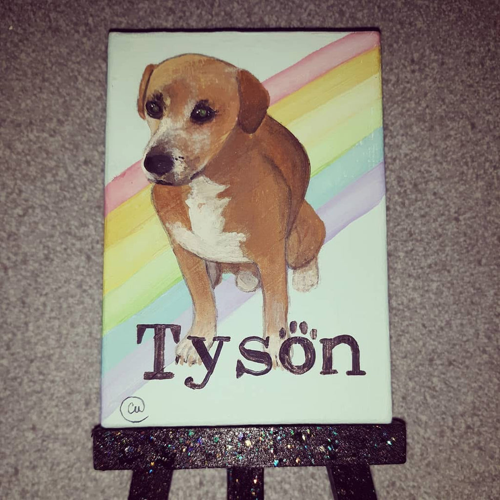 Hand painted Miniature Pet Portrait